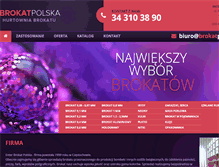 Tablet Screenshot of brokatpolska.pl
